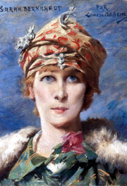 Sarah Bernhardt ritratta da Louise Abbema
