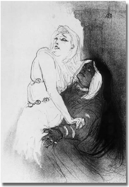 Phèdre in un disegno di Toulose Lautrec