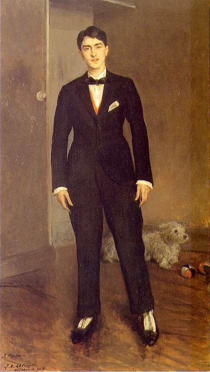 Blanche-Ritratto di Cocteau in piedi