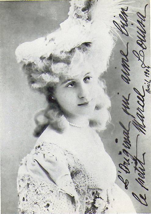 Foto con dedica a Proust