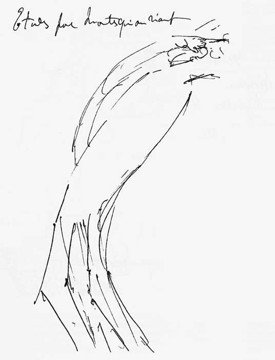 Montesquiou in un disegno di Proust